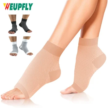 1 pár talpi fasciitis kompressziós zokni -lábujj nélküli bokakompressziós hüvely a boka megtámasztásához, ívelt és Achilles-íngyulladás megkönnyebbülés