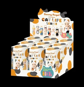 Sonny Angel Cat Life sorozat Vak doboz Aranyos anime karakter Meglepetés doboz Találgató táska olló Sorozat neve Toy Mysterious Box játék
