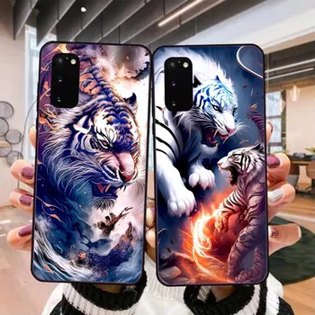 Luxus tigris mobiltelefon-tok Realme GT 2 9i 8i 7i Pro X50 X2 C35 C21 C20 C11 C3 fekete puha telefontok Funda