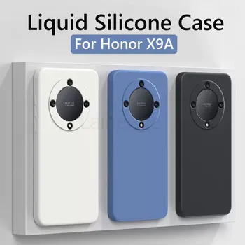  Honor X9A tok ütésálló folyékony szilikon puha borítása a HonorX9A 5G telefontokhoz Coque Fundas