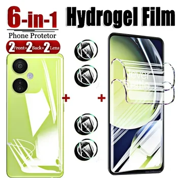 6in1 elülső hátsó hidrogél puha film OnePlus Nord CE 3 Lite 5G kamera lencse edzett üveg Nord CE3 2 Lite 5G képernyővédő fólia