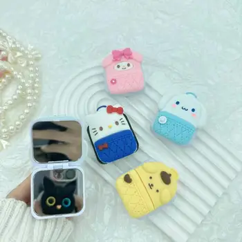 Kawaii Eredeti Sanrio sminktükör légzsák telefon állvány Hello Kitty My Melody Flip Mirror asztali támogató állvány aranyos Cinnamoroll