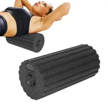 Yoga edzéshez Fitness vibráló habhenger, 4 sebességfokozatú újratölthető rezgő izommasszázs henger, hordozható hab izomhenger