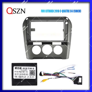 QSZN autóváz fascia adapter Canbus Box dekóder Android rádió Audio műszerfal szerelőpanel készlet CITROEN 2015-2018 C-QUATRE C4 9
