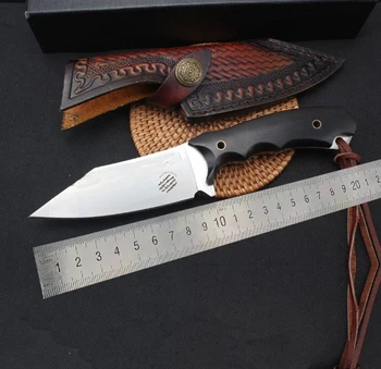 Legújabb rögzített kés Zsebmerevítő D2 penge fa fogantyú Kültéri kempingmentés Konyha Gyümölcs kés EDC hordozható szerszám
