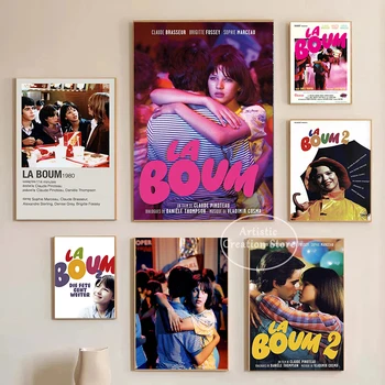 La Boum Vintage film plakátok Első csók film Vászon Festés Nyomatok Fali képek Hálószoba Mozi Klub Fali művészet Lakberendezés Ajándékok