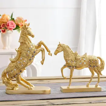 Főoldal Nappali Borszekrény TV szekrényszoba asztali ló díszek Wang House kézműves dekorációs ajándékok