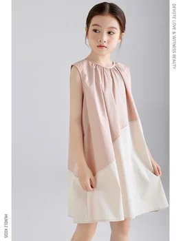 Lányruhák 2023 nyár Új nyomtatás Divat Gyermekruha pamut aranyos hercegnő ruha minőségi farmer szoknya gyermekruházat