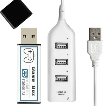 Klasszikus 8000+ játék Open Source Game Stick USB Flsh játékdoboz USB Hub kábellel Kompatibilis a Genesis Mini / Sega MD