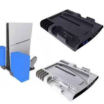 PS5 Slim multifunkciós hűtőventilátor alap lemezes tároló rack fogantyú töltődokkoló PS5 játéktartozékokhoz