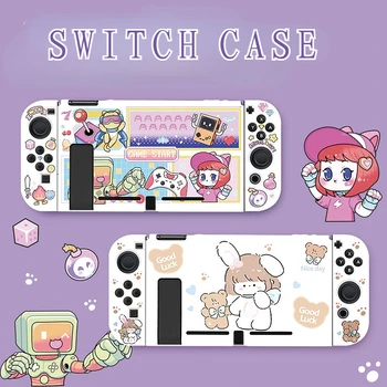 Nintendo Switch Case Switch esetén OLED kiegészítők szilikon héj Kawaii rajzfilm TPU puha tok kapcsoló kiegészítőkhöz konzolos játék
