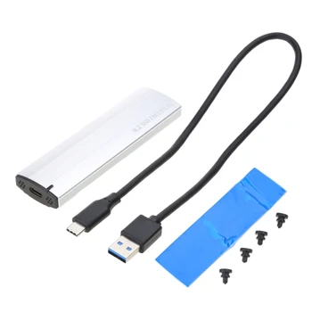 Alumínium M.2 NVMe SSD ház doboz USB 3.1 10 Gbps gyors adaptertok a gyors csatlakoztatáshoz, egyszerű összeszereléshez