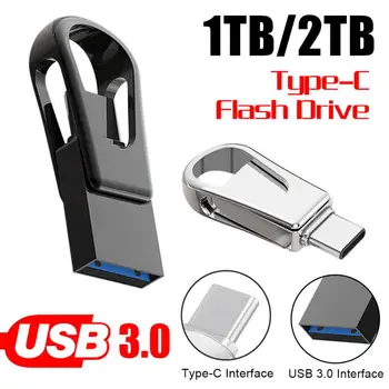 2TB USB fém flash meghajtó memória 1TB 128GB 512GB vízálló USB C Stick nagy sebességű flash memóriakártya OTG eredeti pendrive