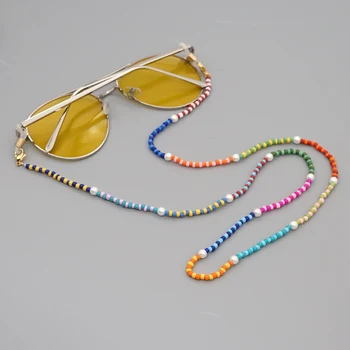 Go2Boho szemüvegláncok divat gyöngyös napszemüveglánc lánc zsinór női szemüveg és maszkszíj ékszerek színes gyöngy nyaklánc tartó