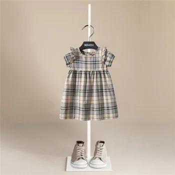 Új nyári kisgyermek kislányok ruhája pamut egyszerű lányok otthoni ruha szilárd gyermek ruhák alkalmi gyerekek laza ruhák