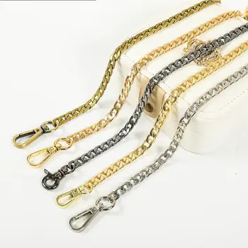 5db, táskaláncok 20-120cm hosszú táska kiegészítők Vas lánc arany ezüst színű fém lánc