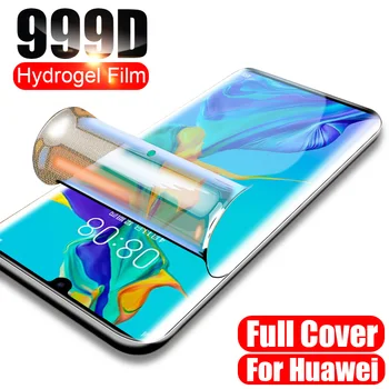 Hidrogél film Huawei Y7 2019 Y6 Y5 Y9 Y6P Y5P Y6S Y8P Y9S képernyővédő fólia Huawei P30 Lite P20 P40 Pro hidrogél filmhez