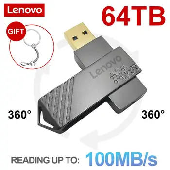 Lenovo 64TB 128GB USB flash meghajtók iphone készülékekhez 2TB Pen Drive USB 3.0 Pendrive High Speed Memory Stick USB Stick ingyenes szállítás