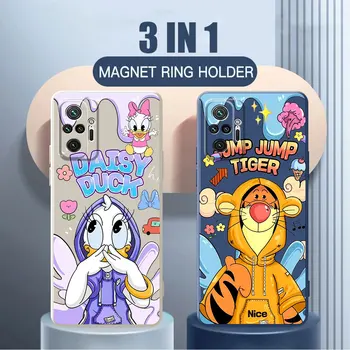 Luxus Disney aranyos Donald kacsa telefontok Redmi 9A 10 12 9C 8 9 9T Megjegyzés 10 11 12 10C K40 Pro 10A páncél négyzet alakú folyadékfedél