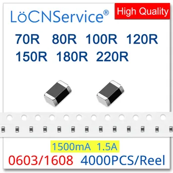 LoCNService 0603/1608 100MHZ 4000PCS 1.5A többrétegű chip ferrit gyöngyök 70R 80R 100R 120R 150R 180R 220R 25% Kiváló minőségű 1500mA