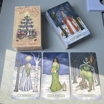 Karácsonyi Tarot kártyák Angol prófécia pakli jóslás 12x7cm Taro Oracle