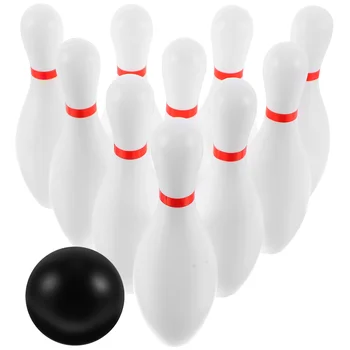 fehér műanyag bowling játékkészlet beltéri kültéri bowling játékok Szülő gyermekek interaktív játék otthoni játék otthoni iskolába