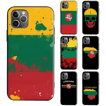 Fashion Lithuania zászlós tok iPhone 13 12 mini 11 14 Pro Max 6S 7 8 Plus X XR XS Max SE 2020 TPU tok Coque