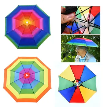 esernyő kalap összecsukható nap UV védelem horgászat kemping fejfedők sapkák golf sapkák műanyag esernyő felnőtteknek és gyerekeknek