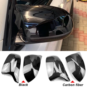 Auto autó visszapillantó oldalsó tükör burkolat BMW F25 X3 F26 X4 F15 X5 F16 X6 2014 2015-2018 Világos fekete szénszálas stílus