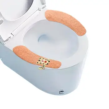 WC ülőke huzat Vastag meleg párnázott mosható újrafelhasználható ragasztó emelt párna a maximális megkönnyebbülés érdekében párnázott fedélhuzatok