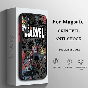 Marvel Avengers Comics Cool Phone Case Samsung A71 A70 A52 A51 A42 A32 A22 A21S A12 A33 A53 matt áttetsző fedél