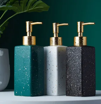 350ml kerámia szappanadagoló kézfertőtlenítő palack Nordic Round fürdőszobai kiegészítők WC-ápoló palack tusfürdő
