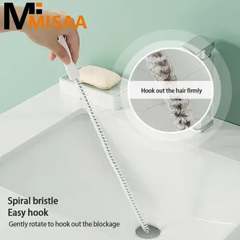 2 az 1-ben kotró haj eltömődés eltávolító háztartási tisztítópálca WC-cső tisztításához hajlítható kotró cső Fürdőszoba Gadget