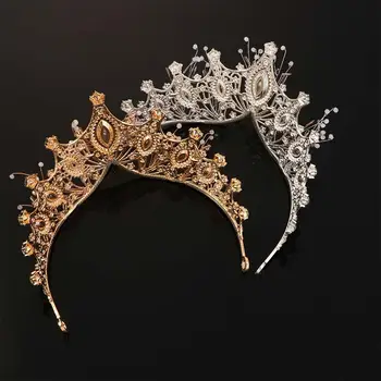 Haj ékszer koszorúslány teljes gyémánt esküvői ruha fejpánt esküvői fejfedő Menyasszonyi korona haj kiegészítők Crystal Tiara