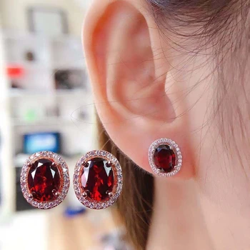 Kreatív design Kiváló kristály rubin csapos fülbevaló Új a klasszikus retro esküvői menyasszonyi kiegészítőkben Ékszerek nőknek