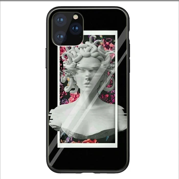 Medusa Vaporwave Glitch Art Coque telefon üveg puha tok tok héj IPhone 6 6s 8 7 Plus X XR XS 11 pro MAX se 2020 tok