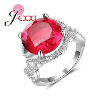AAA Cirkon eljegyzési gyűrűk nőknek Slver jegygyűrűk Női Anel osztrák kristályok ékszerek Kiváló minőség