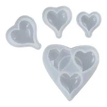 Szilikon szív penész Jello penész fehér szív torta serpenyő szív alakú szilikon penész anyák napja