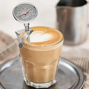  Tejhabosító hőmérsékletű rozsdamentes acél mérőműszer többfunkciós sütőmérővel kávéitalokhoz csokoládé tejhab vízhőmérséklet