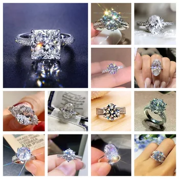 2024 Új ovális köbös cirkónium gyűrű női esküvőre Egyszerű és klasszikus luxus kristály örök szerelem ékszerek nagykereskedelme