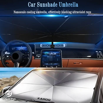 Autó napernyő napernyő első ablak összecsukható napernyő fedél a Skoda Karoq NU7 automatikus szélvédő napernyővédő tartozékokhoz