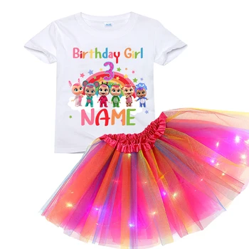 Lányok születésnapi Tutu ruha Lány party ruha Cipő-ing Születésnapi lány ruhák Ruha Kislány ruházat szett Karácsonyi ajándék