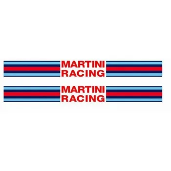 tükrök sáv Martinis Racing piros PVC előre elhelyezett motorkerékpár autó Matrica tükörszárny 1 készlet 2 matricával 16,5 cm * 4,2 cm