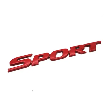 Metál Piros Sport Racing logó Autó csomagtartó Csomagtérajtó Embléma Jelvény Matrica Matrica