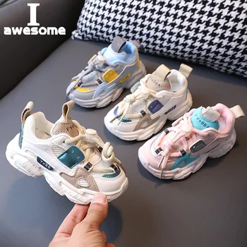 1-6 éves fiú tornacipők 3 szín Kényelmes, lélegző lány cipők gyerekeknek Sport baba futócipő Divat kisgyermek csecsemőcipő