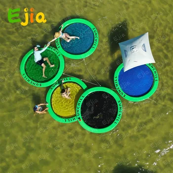 EJIA gyártó egyedi hordozható úszó vízi függőágy nyugágy medence felfújható vízi függőágy hálóval a kikapcsolódáshoz