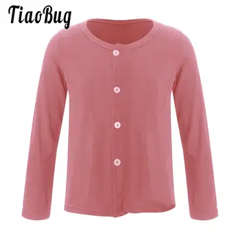 Kids Girls Long Sleeve Ribbed Cardigan Casual Thin Coat Baby Girls Solid Color Button Jacket Lightweight Summer Outwear Tops
