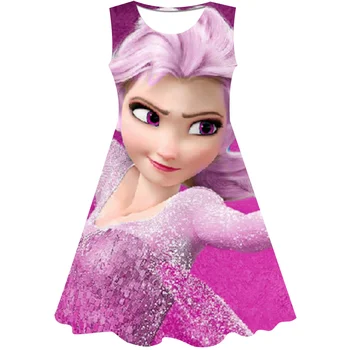 Elsa hercegnő ruha lányok ruhája nyári ruha 2023 Új rövid ujjú gyermek nyugati stílusú Elsa fagyasztott ruha 1-10 év