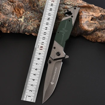Összecsukható kés Kültéri túlélésvadász kés Camping Jackknife Kések 440C rozsdamentes VG10 fogantyú katonai taktikai zsebkés