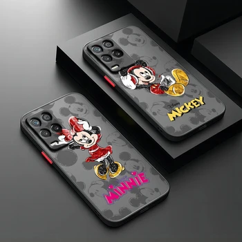 Minnie Mickey egér Realme Q3T Q3S Q5 GT Neo 3T 2 Narzo 50i 50A 20A 10A X50 X3 Pro matt áttetsző telefontok
